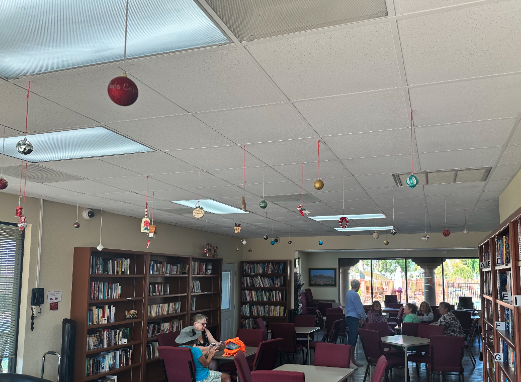 Hanging Ornaments in the Library